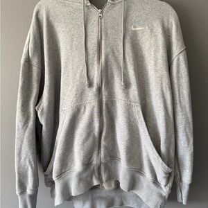 Nike Woman’s Gray Zip-Up Hoodie